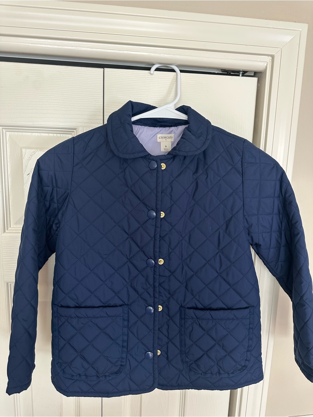 J. Crew Girls' Quilted Navy Puffer Jacket